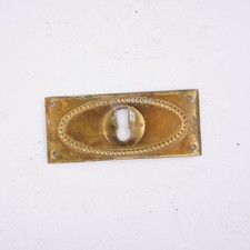 Schlüsselschild / Schlüssellochschild aus Messing 8,8 cm X 3,8 cm Möbelbeschlag