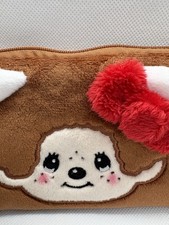 Monchhichi Pencil Pouch with Hello Kitty Bow   Kawaii