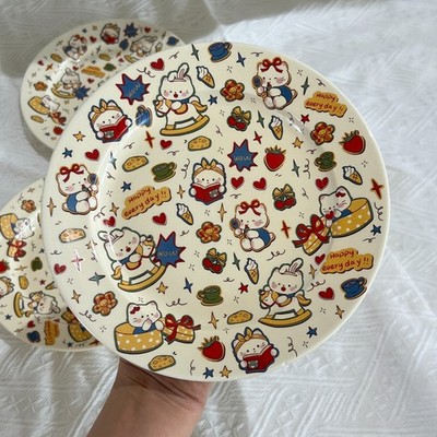 Springt Strawberry Katten Plate