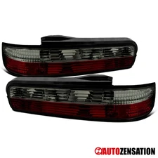 Red/Smoke Fits 1989-1994 240SX S13 Coupe Tail Lights Brake Lamps Left+Right