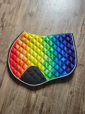 Amore Equestrian Rainbow Jumping Saddle Pad COB Discontinued Used Twice