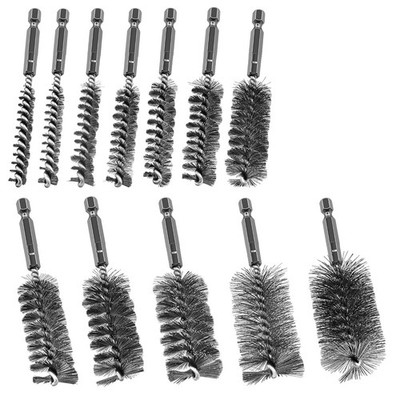 12-Teiliges Drahtbürsten-Bohrbürsten-Set für Bohrmaschinen, Edelstahl-Draht2769