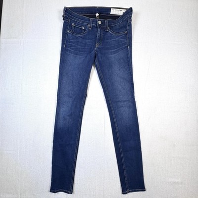 rag & bone JEAN Skinny Jeans 28 Medium Wash Made In USA Womens