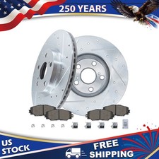 Front Drilled Brake Rotors Ceramic Pads Kit For Toyota Corolla Matrix Vibe Xd
