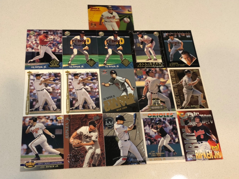 Lot x 16 Cal Ripken Jr Insert Rare Card Sp Parallel Hit Vintage Foil Die Cut HOF