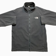 The North Face Jacket Mens Medium Olive Long Sleeve Fleece Windbreaker Full Zip