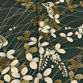 Japanese Kimono Silk Homongi Kimono Green M Used Traditional Japanese Wear