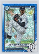 2021 Bowman Alexander Vizcaino 1st Chrome Mojo Refractor Blue #/150 Yankees