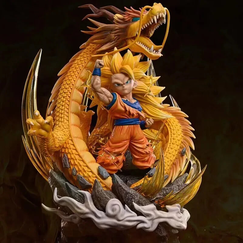 Figura Super Saiyan 3 Goku Chibi, Figura SSJ3 Dragon Ball Z DBZ, Anime 6 pulgadas