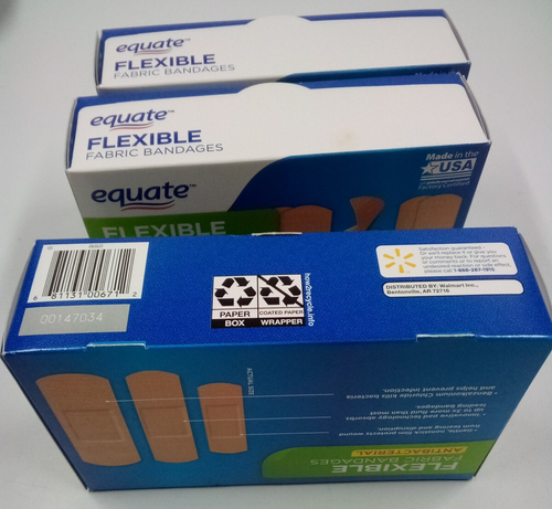 Equate Antibakterielle Flexible Gewebebandagen, 300 Stück, 3 Größen - Bild 3 von 5