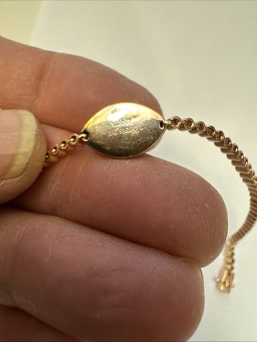 Solid 14k Rose Gold Diamond Evil Eye Tennis Bracelet - Picture 15 of 18