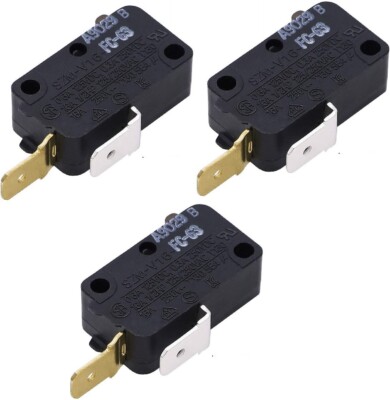 MICROWAVE DOOR SWITCH COMPATIBLE FOR 5304509460 16A NORMALLY OPEN 3 Pack
