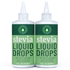 Nastrisweet Liquid Stevia Drops 4 fl oz 2pack, Plant-Based Keto Sugar Substitute