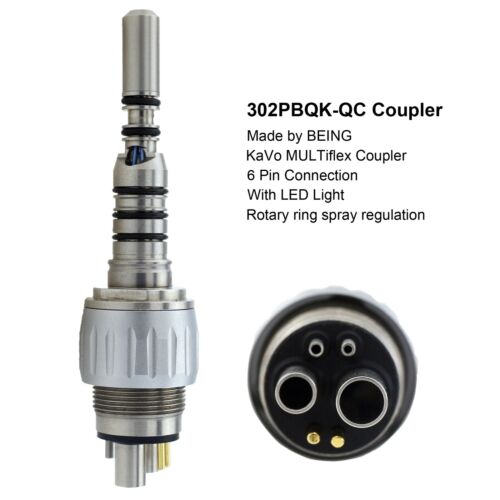 BEING Dental Surgical 45° High Speed Handpiece 6Hole LED Coupler KaVo MULTIflex - Picture 3 of 16