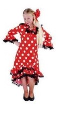 Flamenco Kostüm Kleid Spanierin Tanz Samba Brasilien Salsa Flamencokleid Kinder