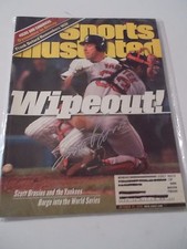 SCOTT BROSIUS NEW YORK YANKEES AUTOGRAPHED 1999 SPORTS ILLUSTRATED