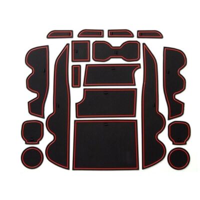 Interior Rubber Anti-Slip Door Groove Mats Gate Pad For Toyota Tacoma 2016-2021