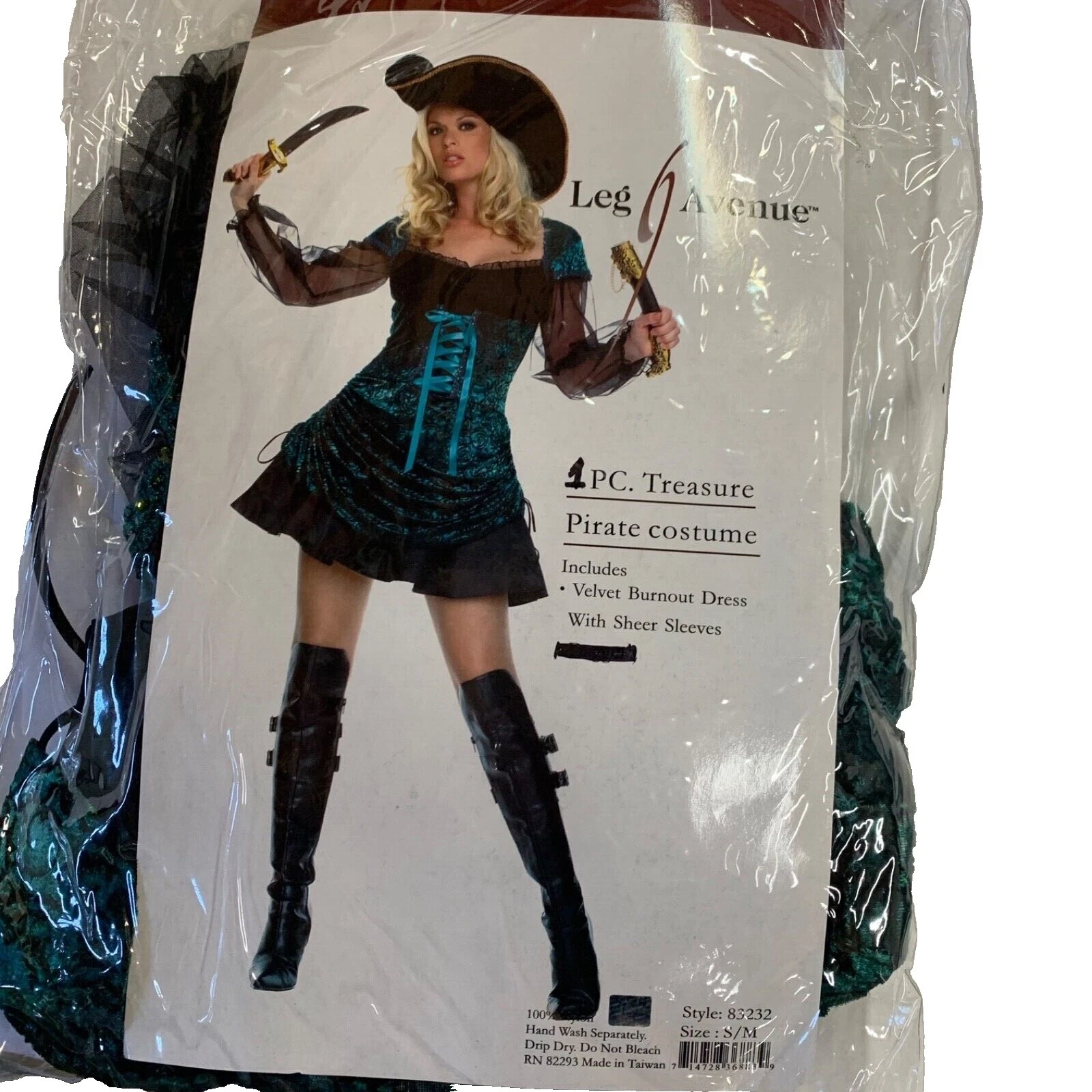 Disfraces de pirata Leg Avenue Nylon para Mujeres