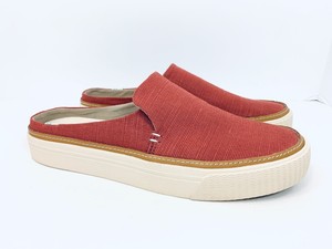 canvas slip on mules