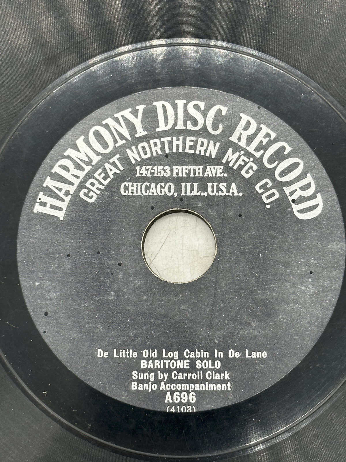 Carrol Clark De Little Old Log Cabin In De Lane / Stanley & Harlan Dixie A696