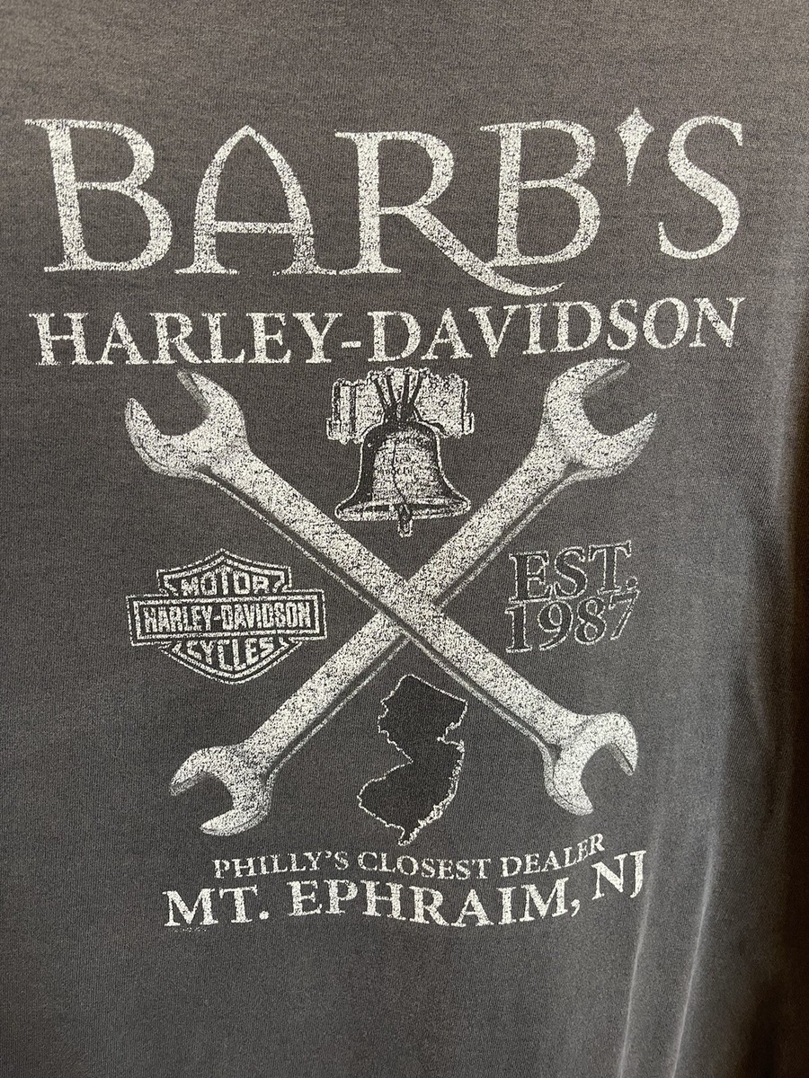 Vintage Barb's Harley Davidson Mt Ephram New Jersey Double Sided