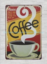 Coffee metal tin sign dining room auto garage decor ideas