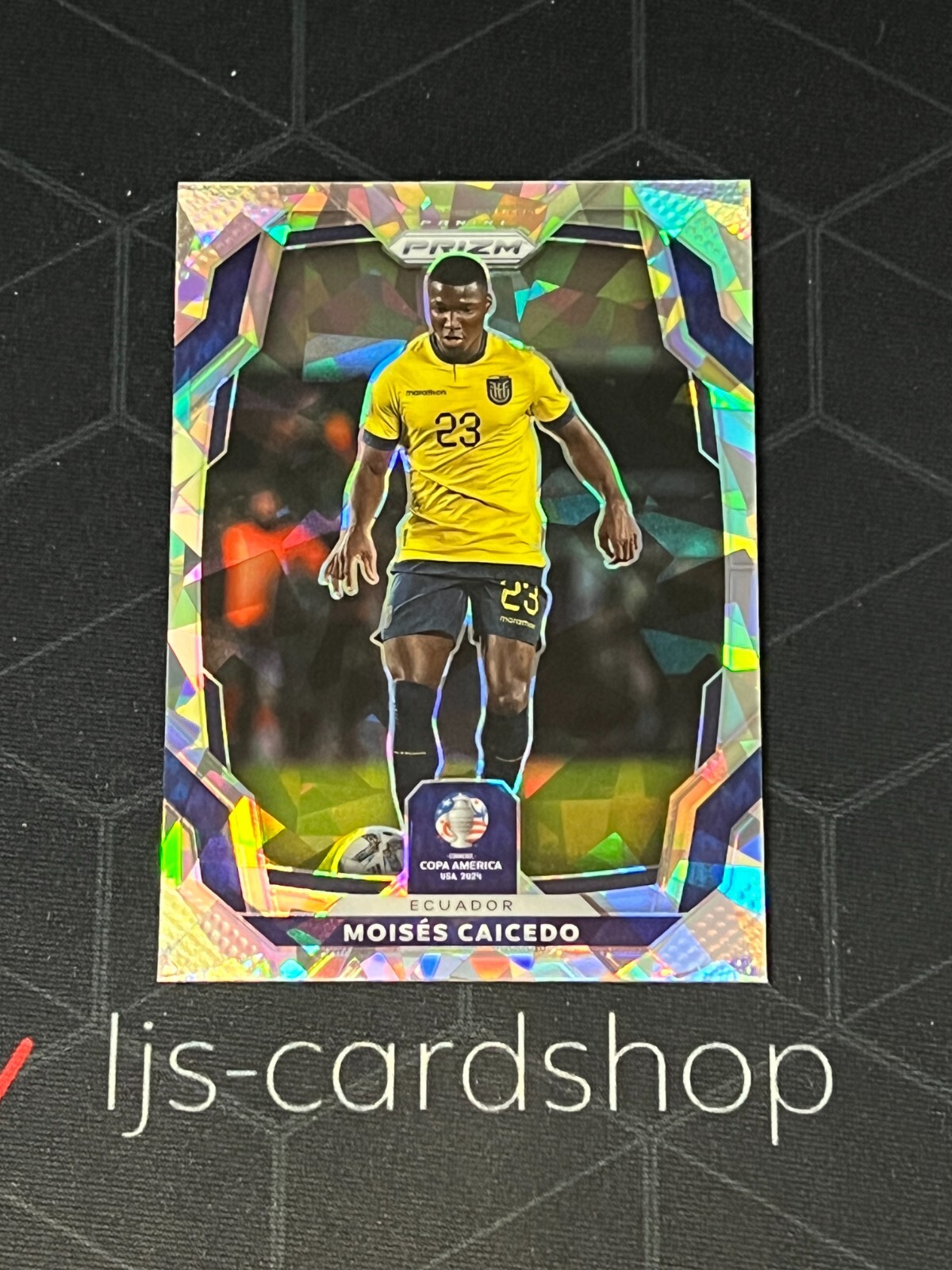 2024 Panini Prizm Copa America Soccer Moises Caicedo #65 Ice Prizm SP J1