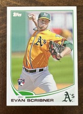 2013 Topps Baseball #521 Evan Scribner Oakland Athletics