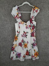 Old Navy Flutter Sleeve Cami Dress Womens XL Floral Cotton Blend Casual Boho