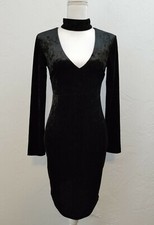 BARDOT SIZE XS BLACK VELOUR JERSEY BODYCON SHEATH DRESS NWT