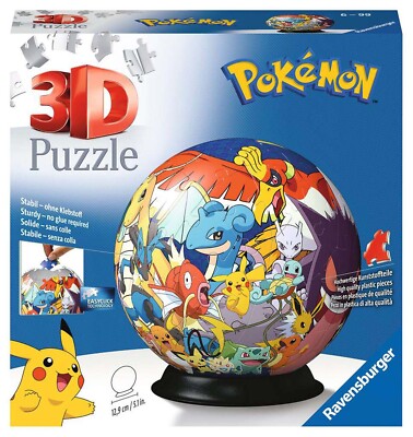 Ravensburger 11785 - Pokémon 3D Puzzle - 72 Teile Puzzle-Ball für Pokemon Fans