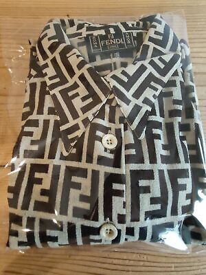 Fendi Zucca Pattern Lightweight Long Sleeve Shirt Size 46 Fendi Zucca Pattern Lightweight Long Sleeve Shirt Size 46