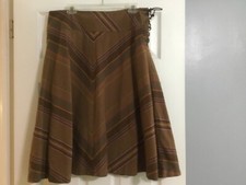 LAUREN RALPH LAUREN VTG Prairie Southest Western Skirt tassle tie SZ 12