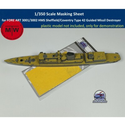 Masking Sheet for FORE ART 3001/2 HMS Sheffield/Coventry Type 42 Guided Missil D