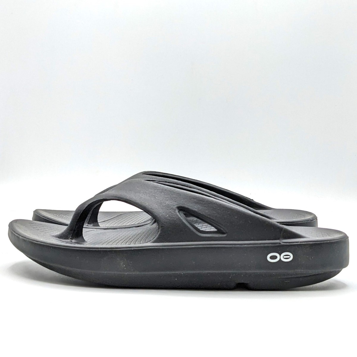 Oofos OOriginal Thong Unisex Sandals Black - Men's US 6