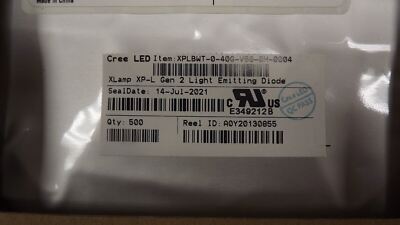 (5PCS) XPLBWT-00-0000-000HV240G LED 4000K 3-Step MacAdam Ellipse 2.82V 1.05A