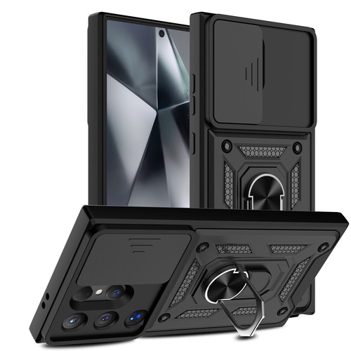 Funda con soporte a prueba de golpes para Samsung Galaxy S24 Ultra S24 Plus deslizante para cámara - Imagen 17 de 60