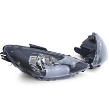 Fari Vetro Trasparente Nero H7 H7 + Adattatore,per Peugeot 206 1998-2008