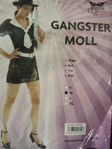 Lot of 12 Sexy Gangster Moll Costume Juniors M Girl Mobster Mafia Woman w/ Hat - Picture 3 of 3