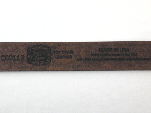 TONY LAMA Texas Longhorn Belt Brown Tooled Leather Western Buckle USA Youth 20 * - Picture 4 of 4