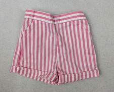 VINTAGE GIRL'S PINK  WHITE STRIPED SHORTS - STONE APPAREL - SIZE 3T