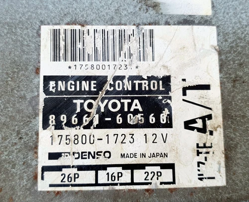 Toyota Land Cruiser Prado KZJ90L 1KZTE A/T 89661-60560 engine computer oem jdm - Picture 2 of 9