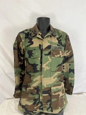 US Army BDU Woodland Top USGI Small Regular Summer Weight Rip Stop