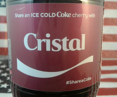 Share A Coke Cherry With Cristal 2017 Personalized Gift Coca Cola Bottle
