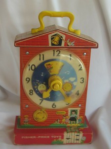 fisher price music box teaching clock 998