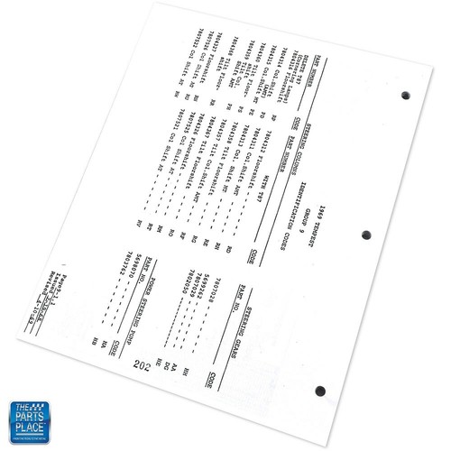 1969 LeMans GTO Grand Prix Factory GM Assembly Manual Each Loose Leaf / Unbound - Picture 3 of 4