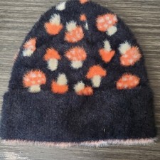 Children's Youth Orange Cap Mushrooms Toadstool Winter Hat - SOFT 100 Acrylic