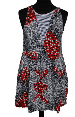 KLEID TRÄGERKLEID DAMENKLEID MINKPINK SCHWARZ WEISS ROT Gr. XS NEU
