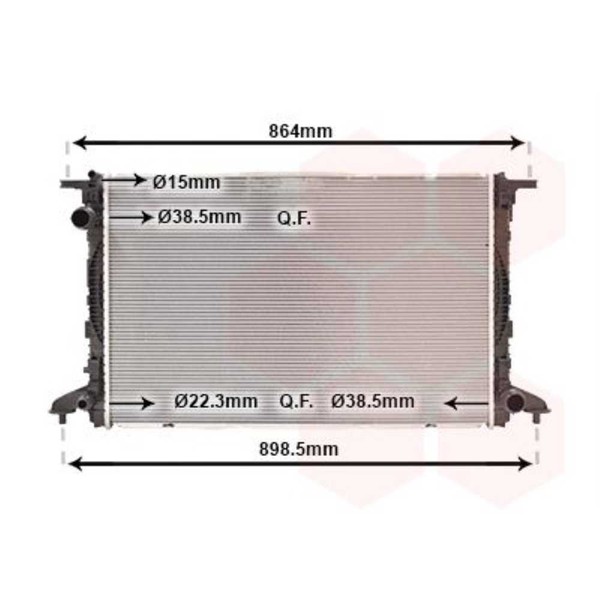 VAN Wezel WasserküHler MotorküHler FüR Audi A4 Avant 8W5 B9 3.0 TDI Quattro-image