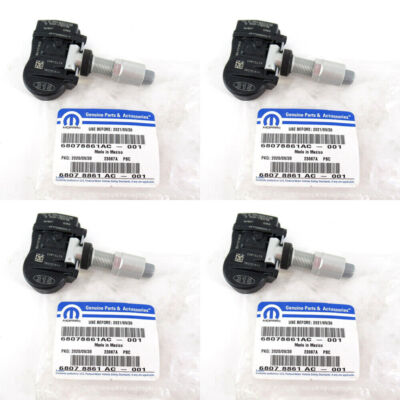 #ad 4Pcs OEM 68078861AC Programmed Tire Pressure Sensor TPMS for Chrysler Dodge Jeep $51.99